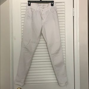 Mid-Rise White Jeans